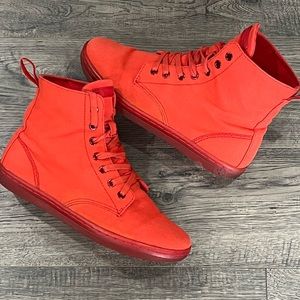 Dr Martens Hackney Air Wair Women’s Ankle Red Boots Size 8